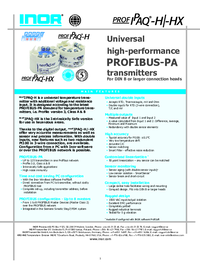 Thumbnail of document Data Sheet - ProfIPAQ-H Universal High-performance Profibus-PA Transmitters